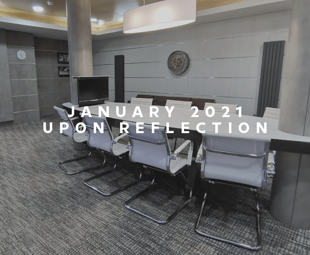 January 2021 Upon Reflection